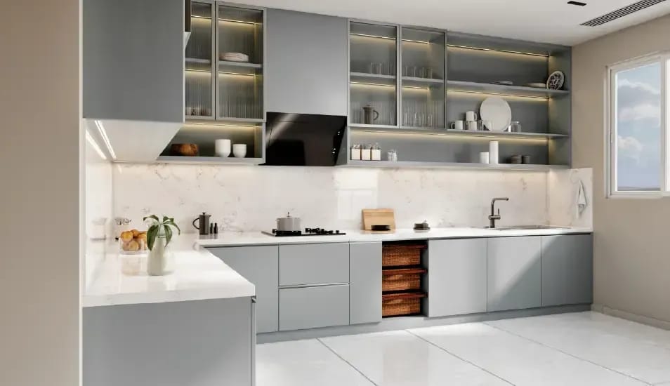 A modular kitchen interior, artist's impression