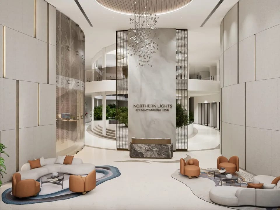 The clubhouse lobby of Northern Lights, artist's impression