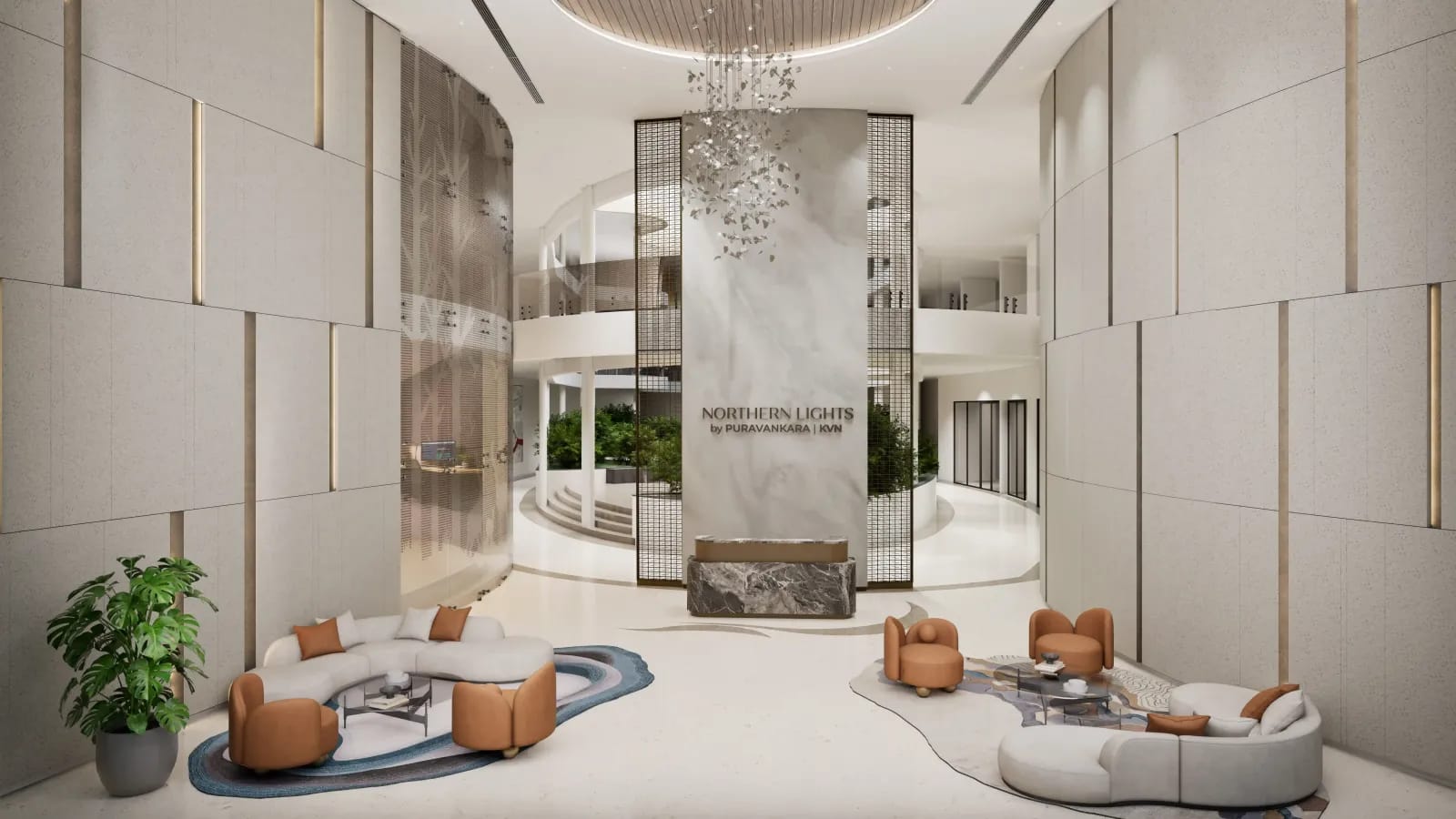 The clubhouse lobby of Northern Lights, artist's impression, the poster of the developer's walkthrough film