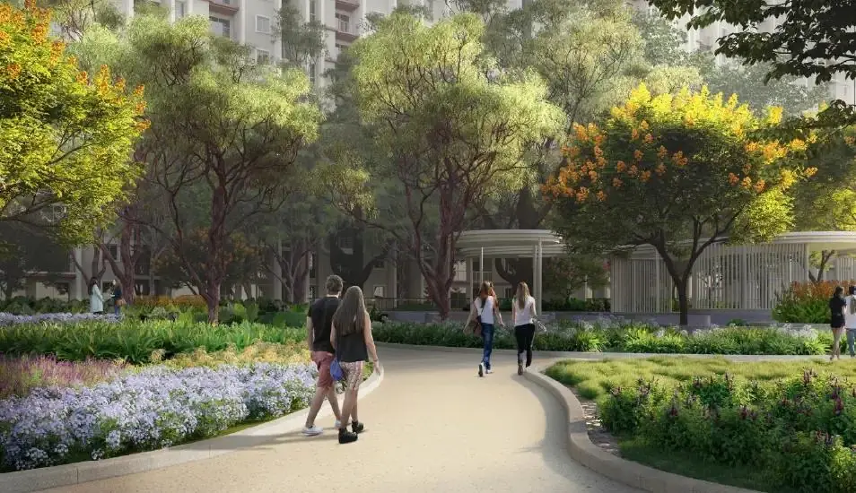 Northern Lights garden walkway render